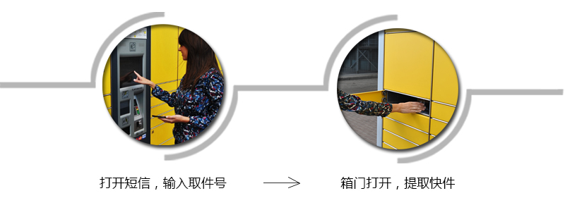 快遞自助寄存智能柜客戶取件流程-廣州奔想智能科技有限公司